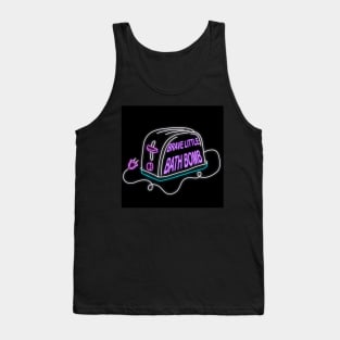 Retro inscription "Brave little bath bomb" Tank Top